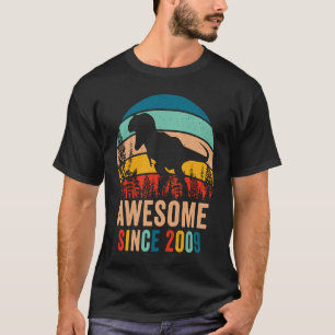 T-shirt 14ème Anniversaire rétro Dinosaur T Rex Garçons st