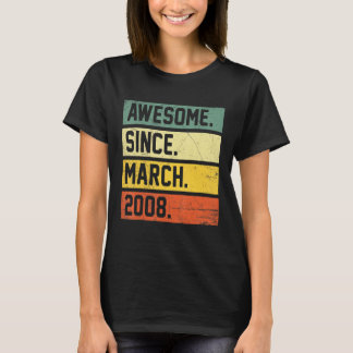 T-shirt 14th Birthday 14 Years Old Awesome Since March 20