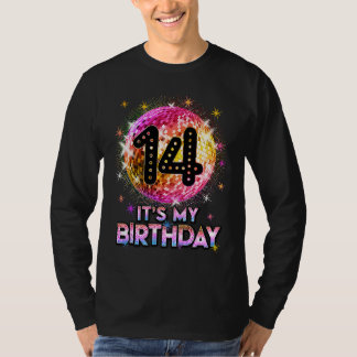 T-shirt 14th Birthday Outfit For Girls 1970s Retro Ball Di