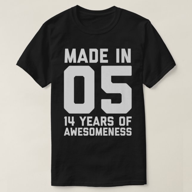 T-shirt 14Th Birthday Shirt Girls 14 Year Old Daughter Gif (Design devant)