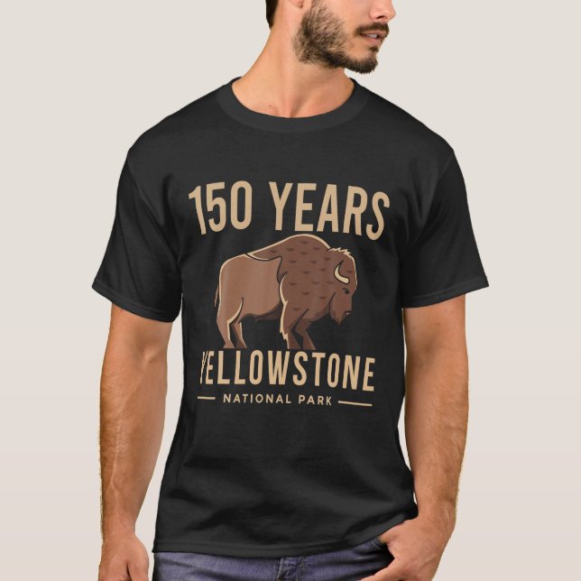 T-shirt 150 ans Parc national de Yellowstone (Devant)