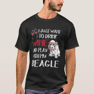 T-shirt 151 Boire Du Vin Et Jouer Avec Mon Beagle