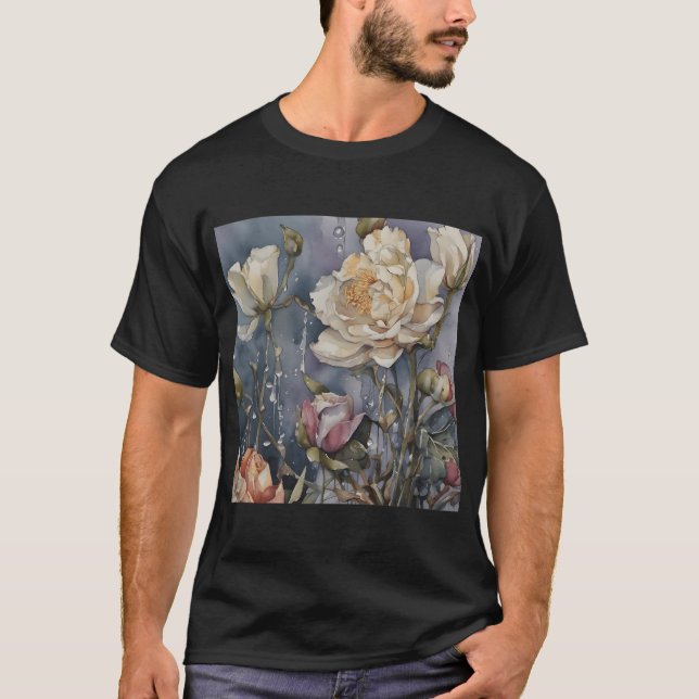 T-shirt 151 Fleurs fondues Art surréel 3 (Devant)