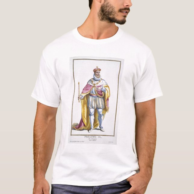 T-shirt 1527-98) rois de Philip II (de l'Espagne de (Devant)