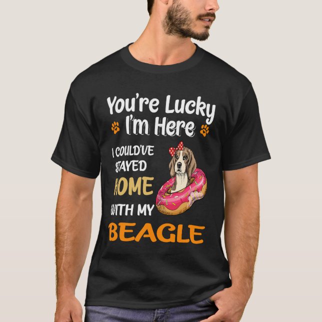T-shirt 152 Vous Êtes Heureux De Rentrer Avec Mon Beagle (Devant)