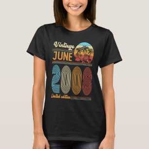 T-shirt 15 Anniversaire Vintage Juin 2008 Filles Garçon