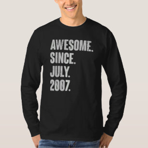 T-shirt 15 Ans 15 Anniversaire Awesome depuis Juillet 2000