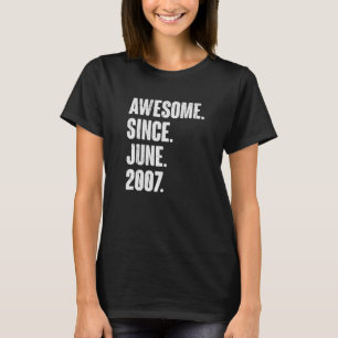 T-shirt 15 Ans 15 Anniversaire Awesome depuis Juin 2000