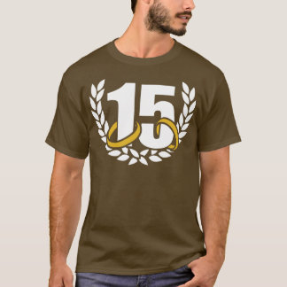 T-shirt 15 ans 15e anniversaire de mariage couronne