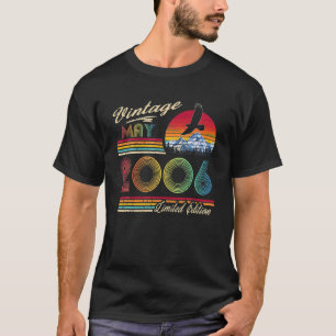 T-shirt 15 Ans 15E Anniversaire Décoration Vintage Mai