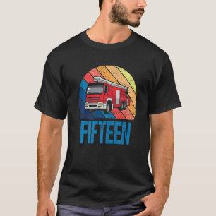 T-shirt 15 ans 15e anniversaire garçon pompier Tru