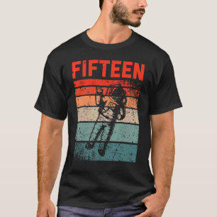 T-shirt 15 ans Anniversaire Garçon Retro Astronaut 15e Bir