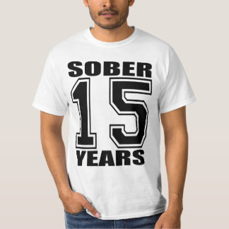 T-shirt 15 ans assagissent le noir sur le blanc