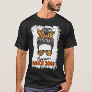 T-shirt 15 Ans Awesome Depuis 2008 15e Anniversaire Cadeau