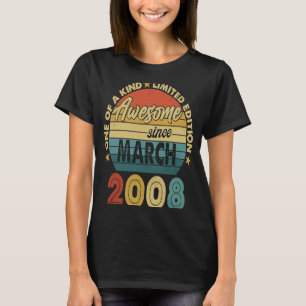 T-shirt 15 Ans Awesome Depuis Mars 2008 15 Ans