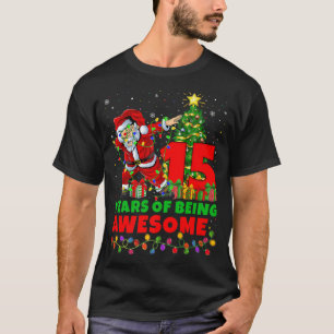 T-shirt 15 ans d'être génial Père Noël 15e anniversaire Ch