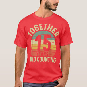 T-shirt 15 ans ensemble 15e anniversaire Mariage pour Hus