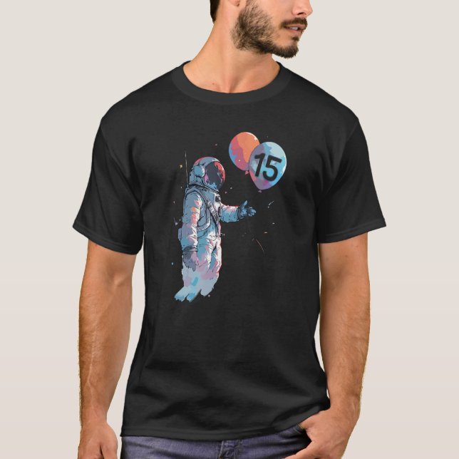 T-shirt 15 Ans Garçon Cosmonaut Galaxy Balloon (Devant)