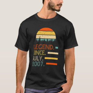 T-shirt 15 Ans Rétro Anniversaire Légende depuis Juillet 2
