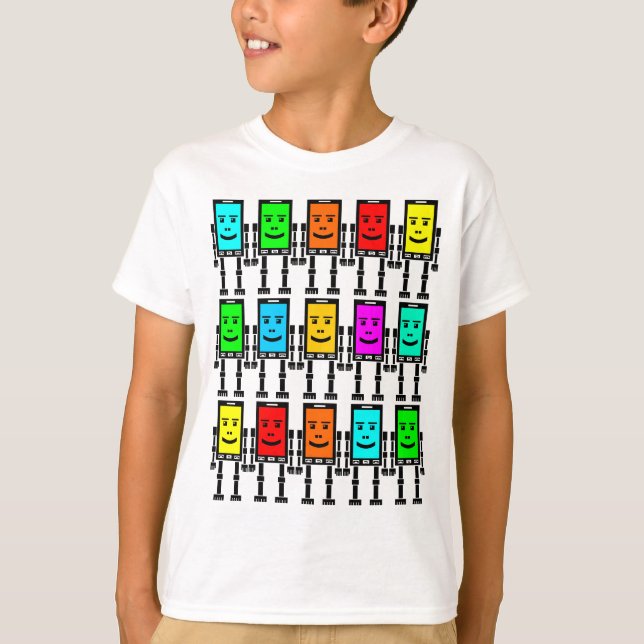 T-shirt 15 téléphones robotisés (Devant)