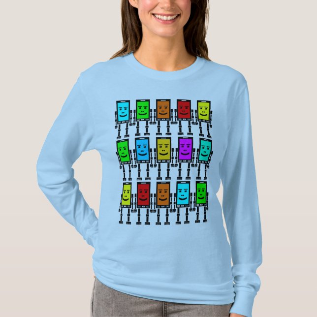 T-shirt 15 téléphones robotisés (Devant)