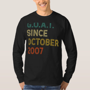 T-shirt 15e anniversaire 15 ans chèvre depuis octobre 2007