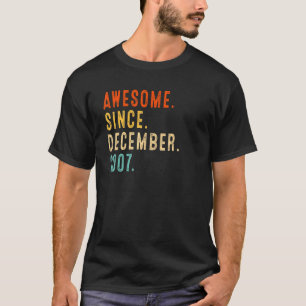 T-shirt 15e anniversaire Idée stupéfiante depuis décembre 