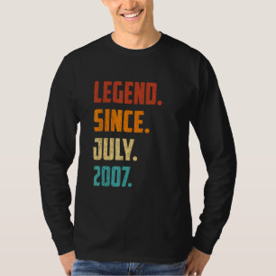 T-shirt 15e anniversaire Légende depuis juillet 2007 15 an