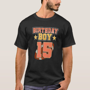 T-shirt 15e anniversaire pour les garçons Football 15 ans 