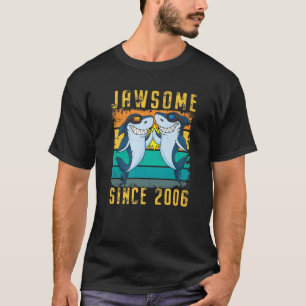 T-shirt 15E Anniversaire Requin Jawsome 15 Ans Depuis 2006