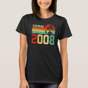 T-shirt 15e anniversaire Vintage 2008 Retro Boy Girl 15 an