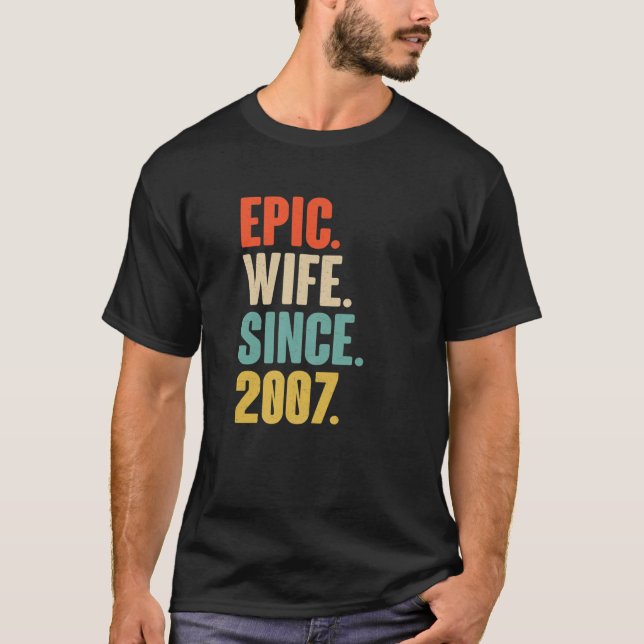 T-shirt 15E Cadeau Du Mariage Pour Elle - Epic Wife S (Devant)
