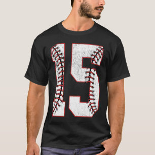 T-shirt 15e fête d'anniversaire Quinze 15 ans de baseball