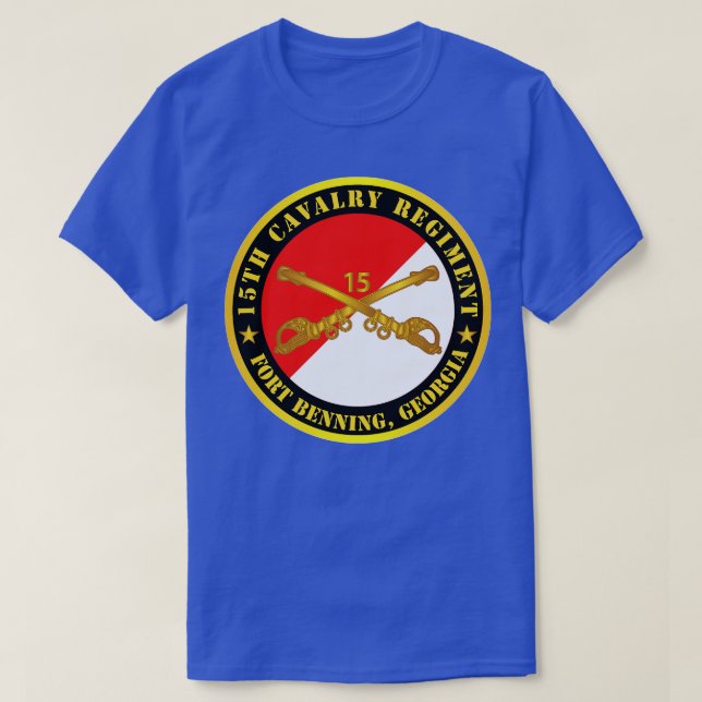 T-shirt 15e régiment de cavalerie Ft Benning GA w Cav Bran (Design devant)