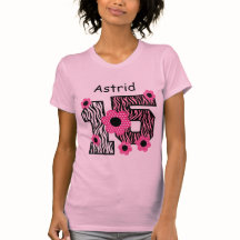 15ème Nom fait sur commande V025A4J4 de zèbre rose