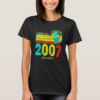 T-shirt 15th Birthday February 2007 Legend Since 2007 15 Y