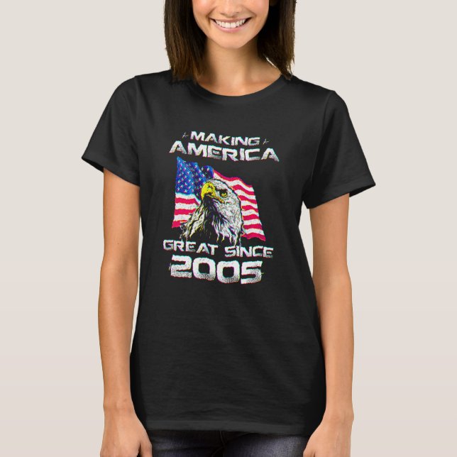 T-shirt 15th Birthday Usa Flag Making America Great Since  (Devant)