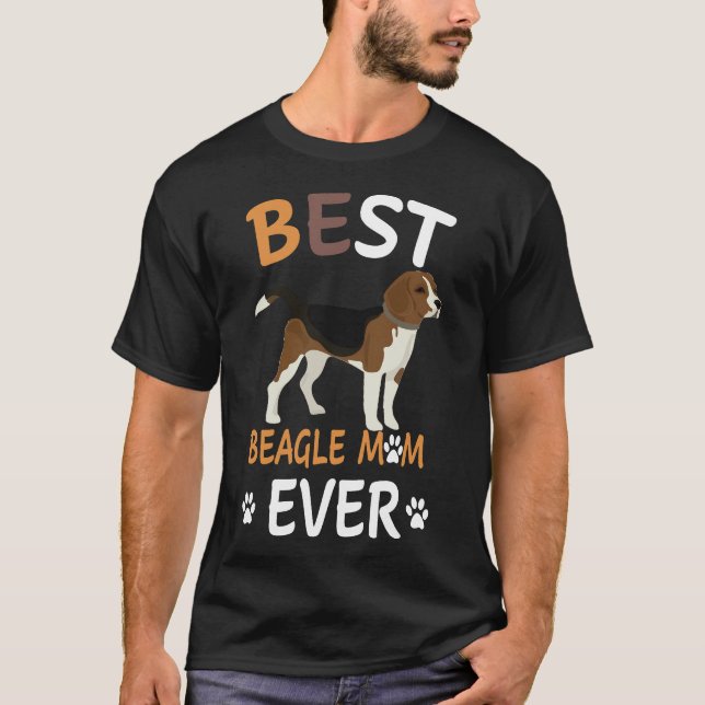 T-shirt 165 Meilleur Beagle maman jamais (Devant)