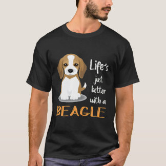 T-shirt 169 Vie Juste Mieux Avec Un Beagle