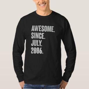 T-shirt 16 Ans 16 Anniversaire Awesome depuis Juillet 2000