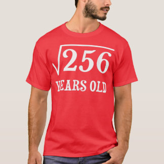 T-shirt 16 ans 16e anniversaire Cadeau Carré Racine de