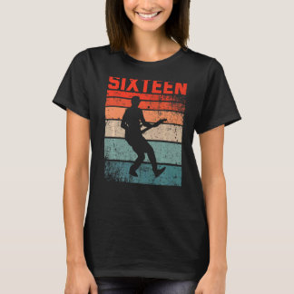 T-shirt 16 Ans 16e Anniversaire Guitare Guitare Joueur Gui