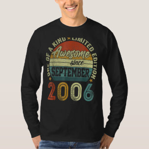 T-shirt 16 Ans Awesome Depuis Septembre 2006 16th Bi