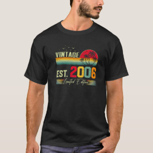 T-shirt 16 Ans Awesome Vintage 2006 Rétro 16E Naissance