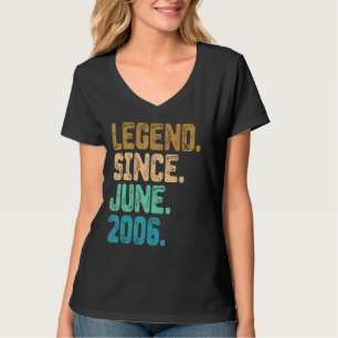 T-shirt 16 Ans Légende depuis Juin 2006 16e Anniversaire V