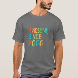 T-shirt 16 Ans Vieux Coeur Fille Décor Floral Drôle Awesom