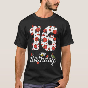 T-shirt 16 ans Vieux Ladybugs 2006 16ème anniversaire Fami