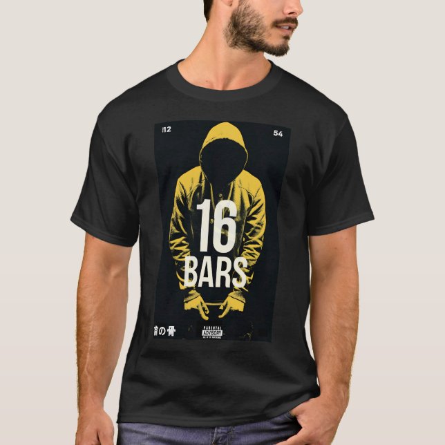 T-shirt 16 Barres (version masculine) - Conception 1 (Devant)