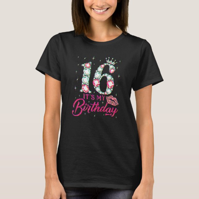 T-shirt 16 It's My Birthday 2006 16th B Day  Tee For Teen  (Devant)