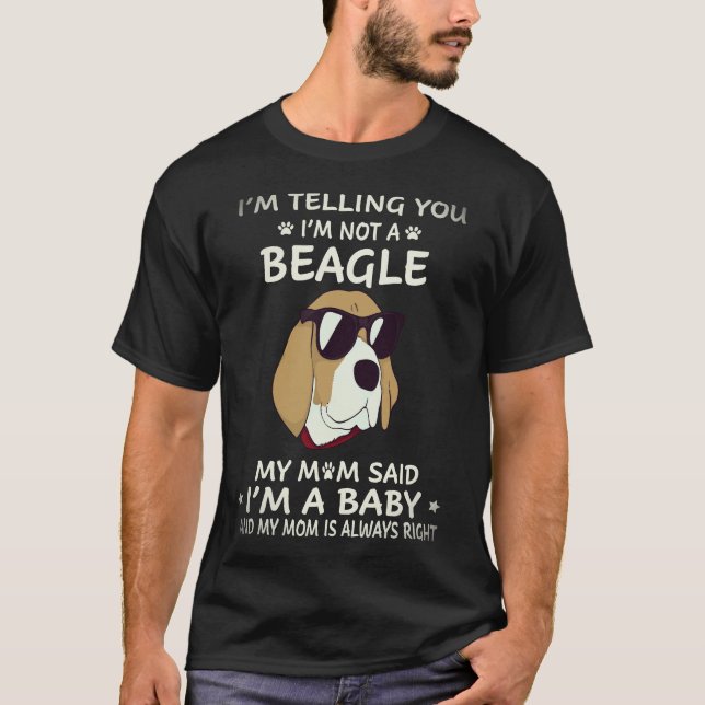 T-shirt 16 Je vous dis que je ne suis pas un Beagle (Devant)